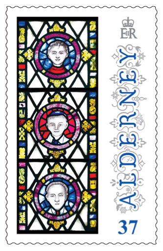 37p Stamp Anne French Stained Glass Windows